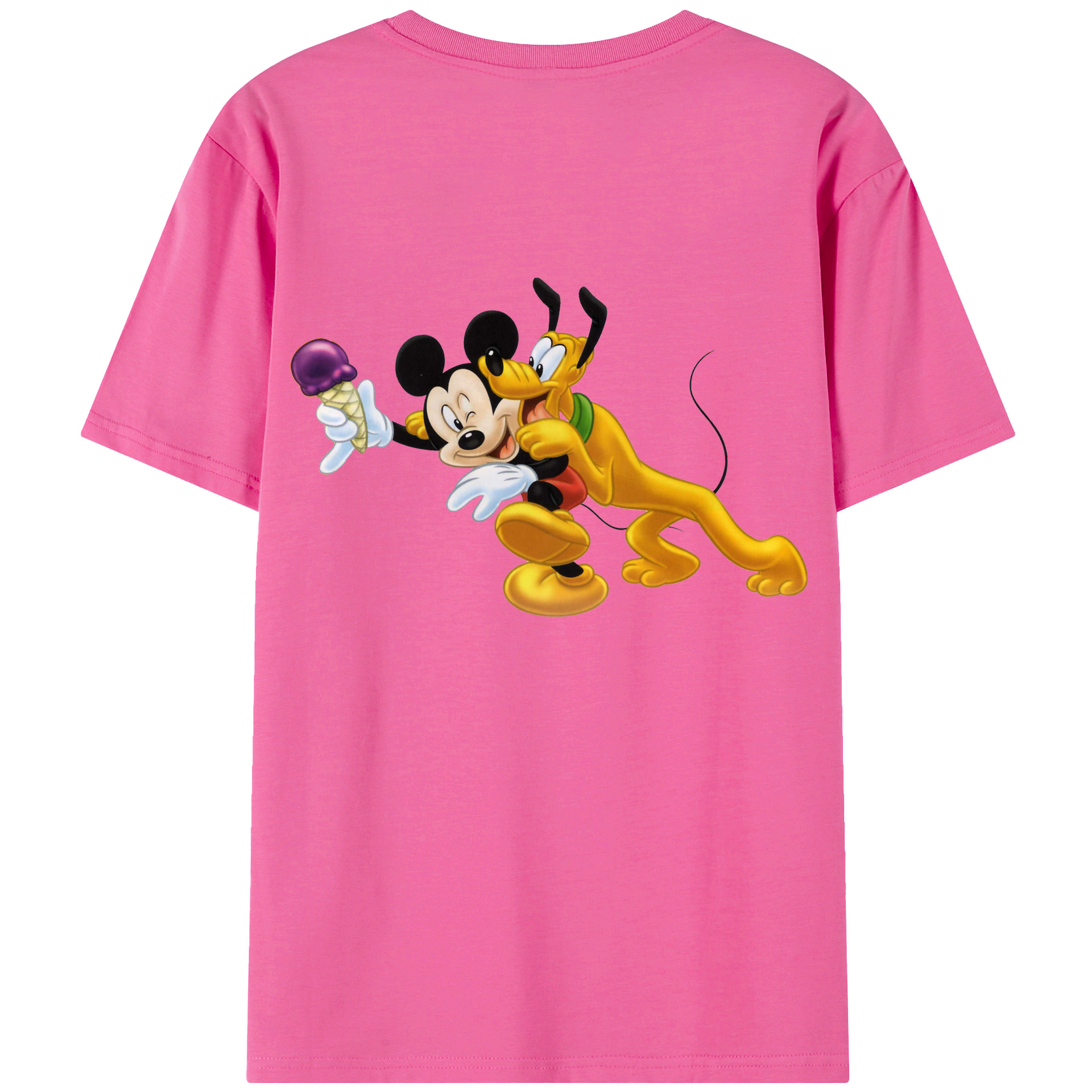 （画像用） ミッキーマウス Mickey Mouse レディース半袖Tシャツ(バックプリント)